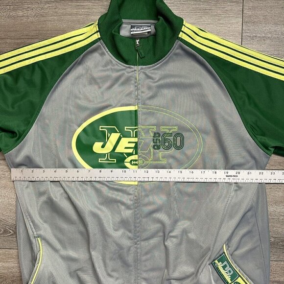 New York Jets NFL Vintage No Huddle Full Zip Track Jacket. Size L - Picture 7 of 8